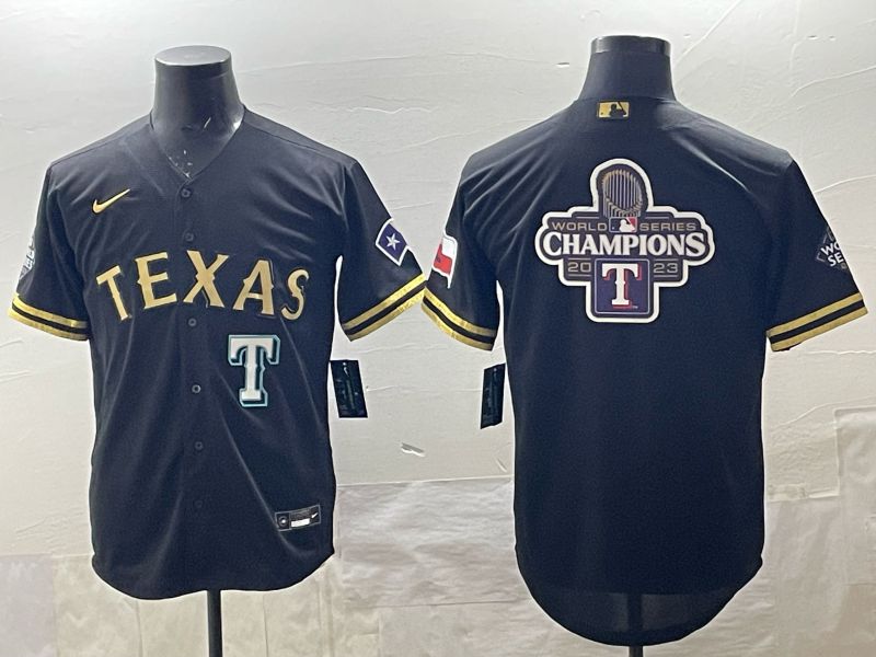 Men 2025 Texas Rangers Blank Black Game Nike MLB Jersey style 012->texas rangers->MLB Jersey